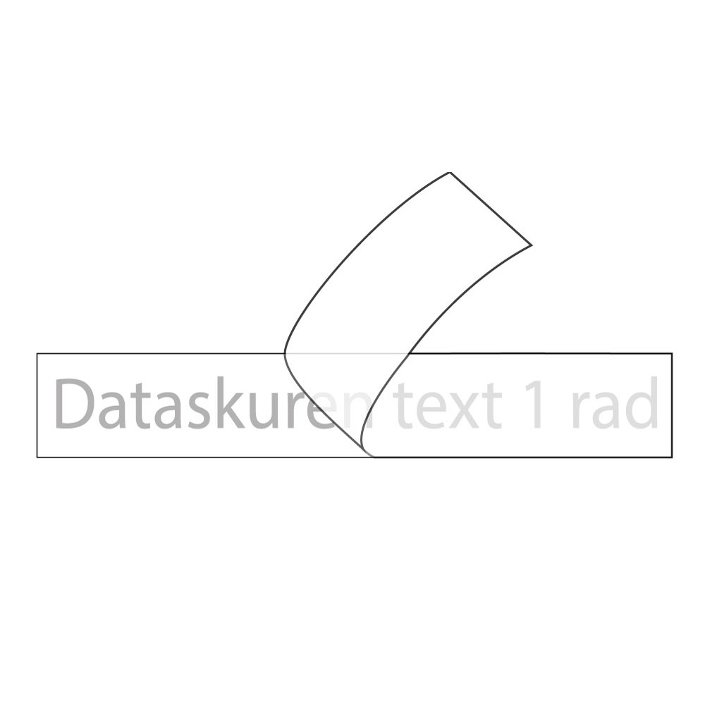 Vinyltext 80x10 cm 1 rad grå