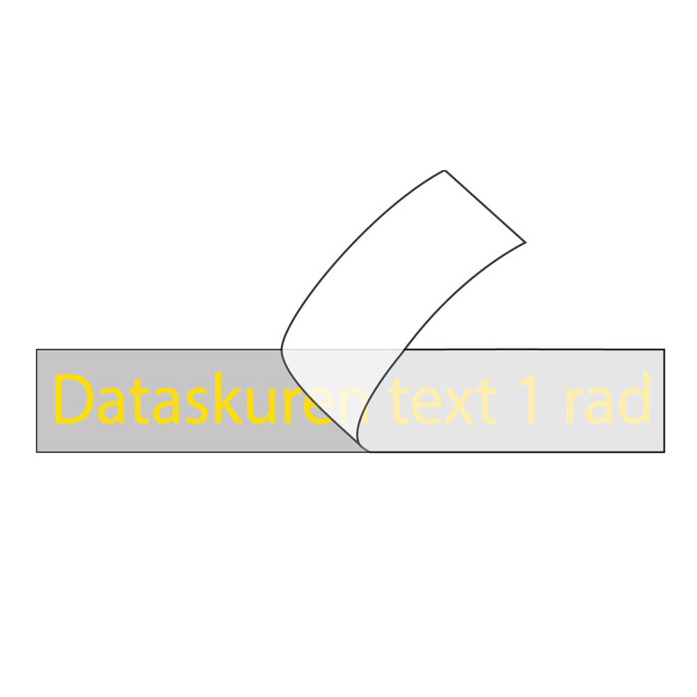 Vinyltext 300x30 cm 1 rad gul