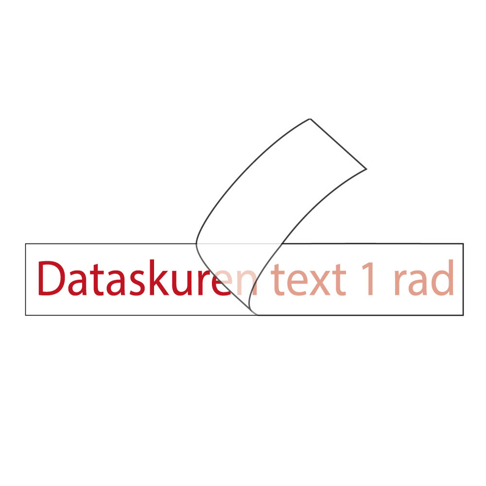 Vinyltext 300x30 cm 1 rad röd