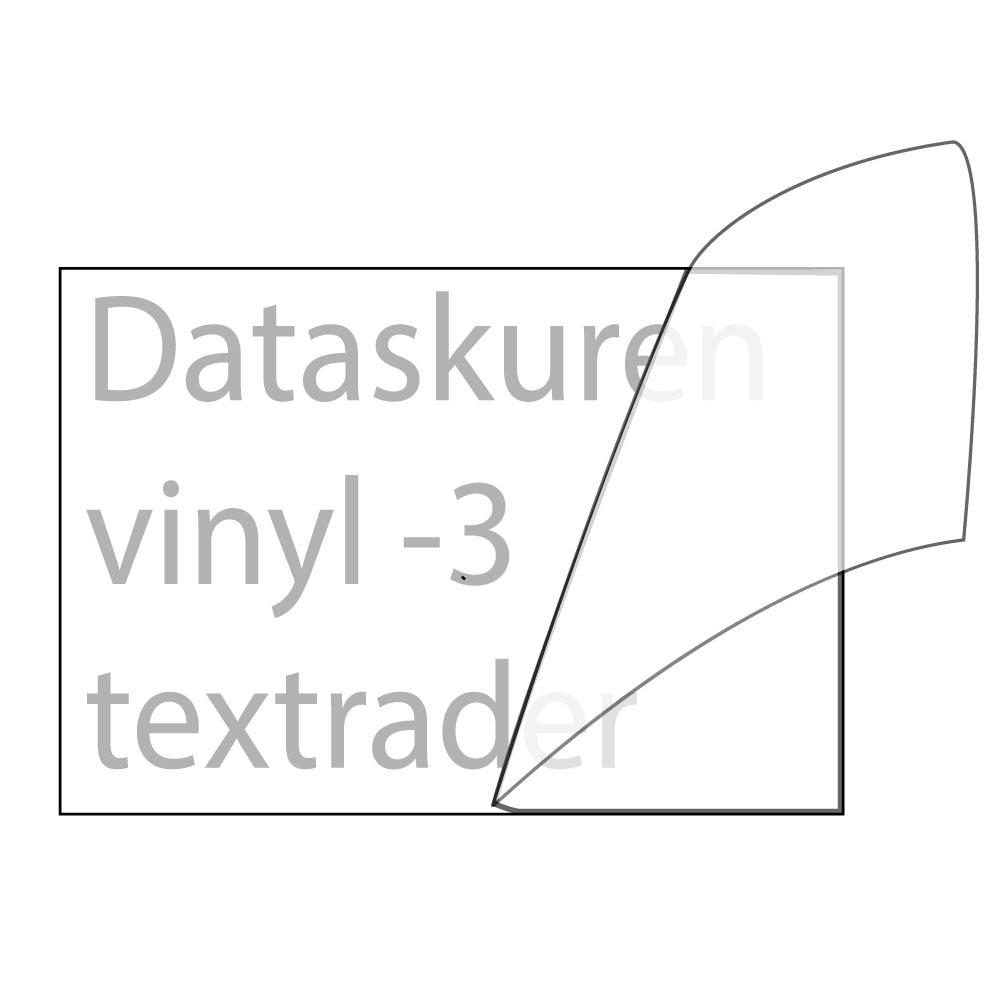 Vinyltext  30x15 cm 3 rader grå