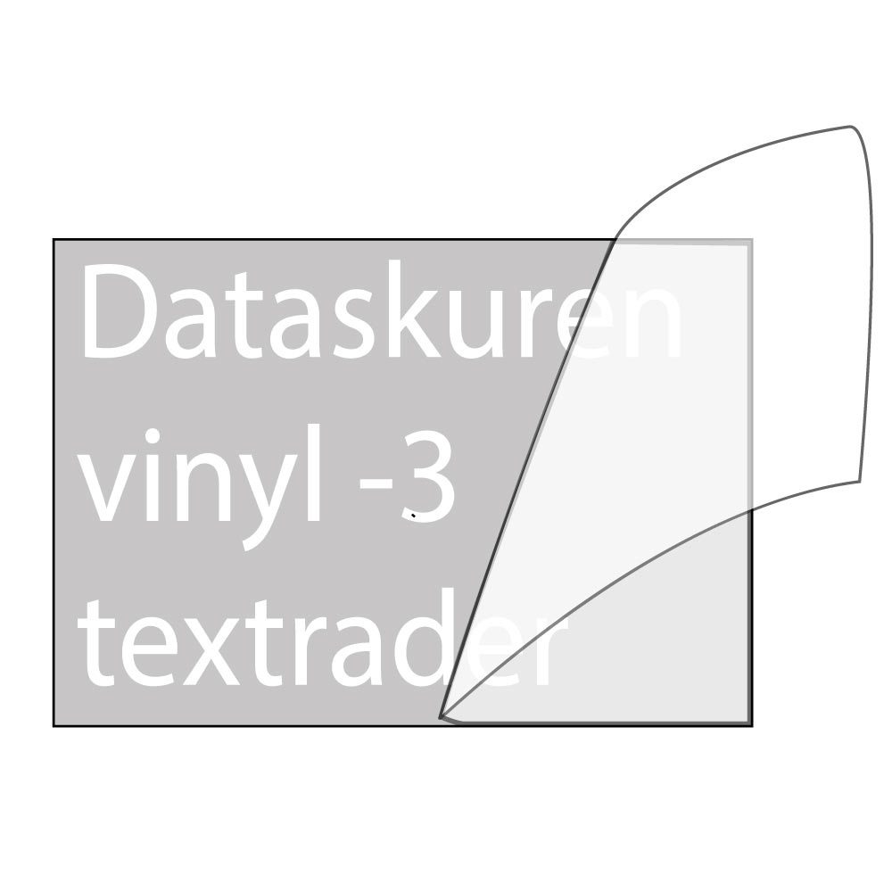 Vinyltext 55x30 cm 3 rader vit