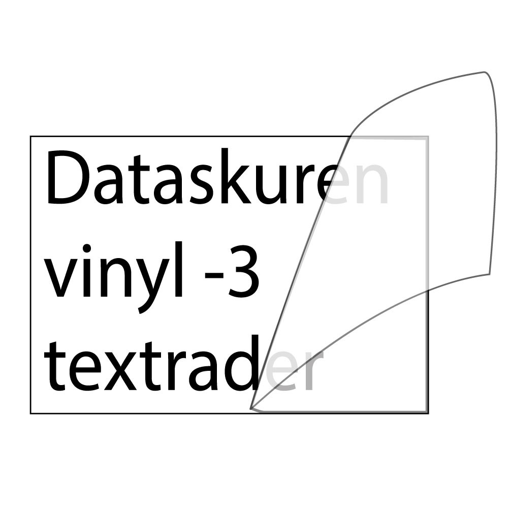 Vinyltext 55x30 cm 3 rader svart