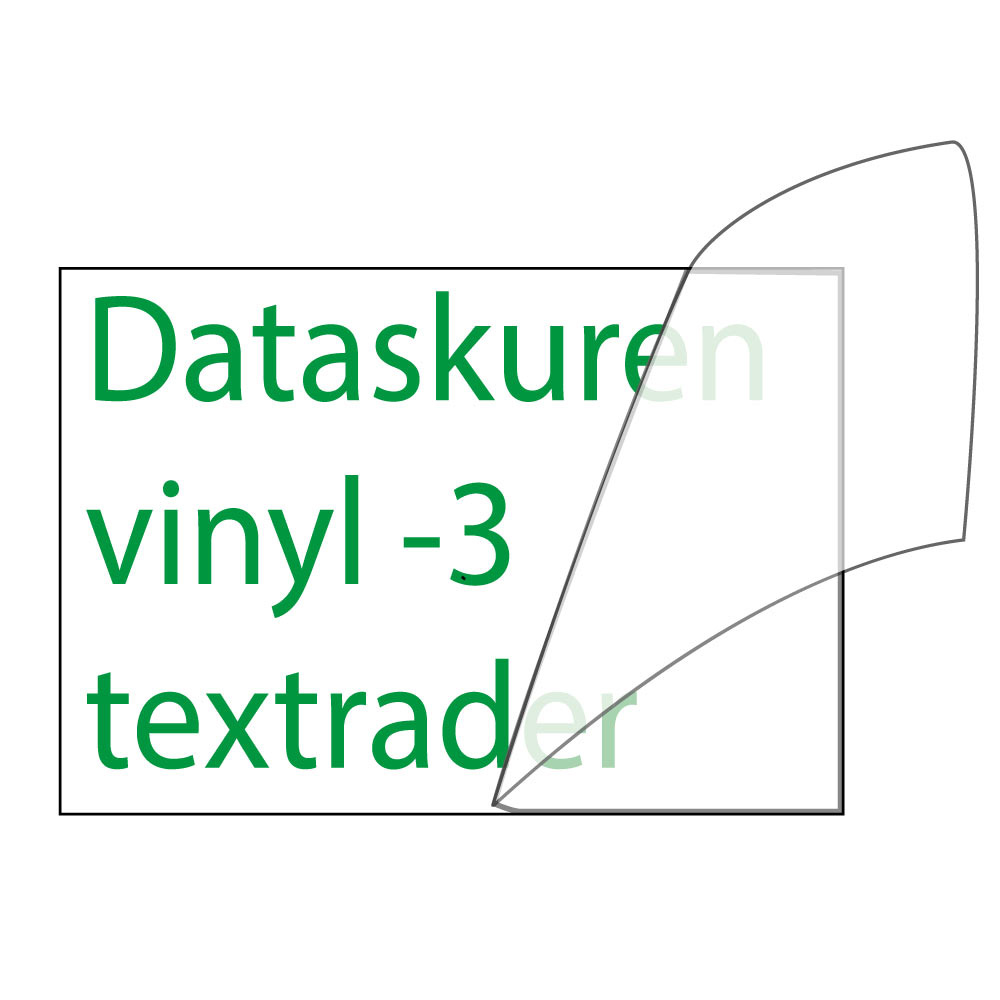 Vinyltext 150x45 cm 3 rader grön