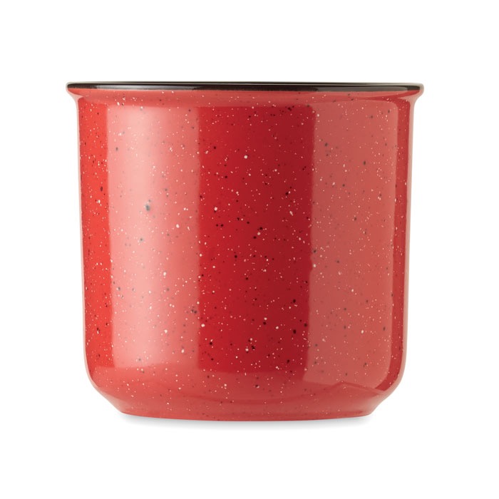 PIGA Keramisk vintage-mugg 400 ml röd