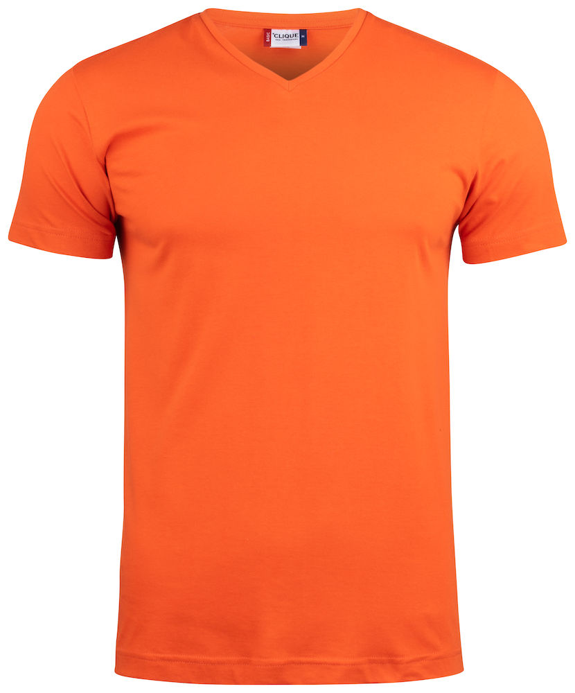 T-Shirt Basic T V-neck blodapelsin