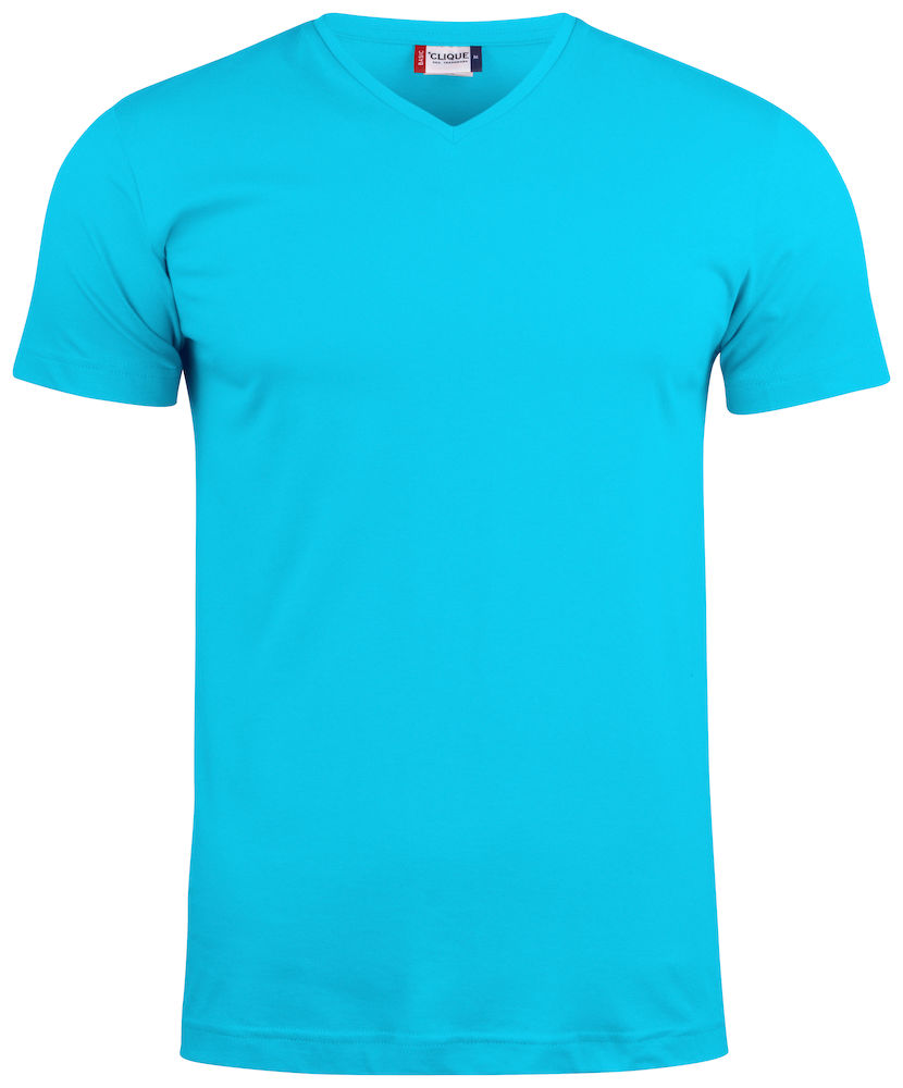 T-Shirt Basic T V-neck turkos