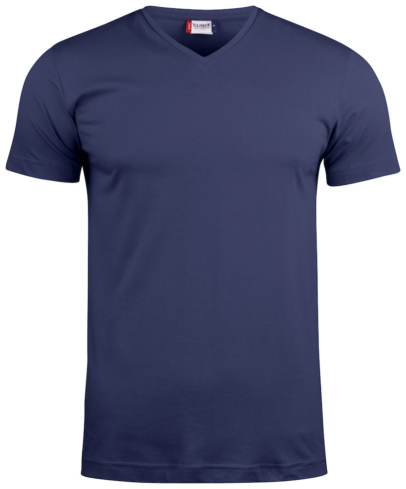 T-Shirt Basic T V-neck mörk marin