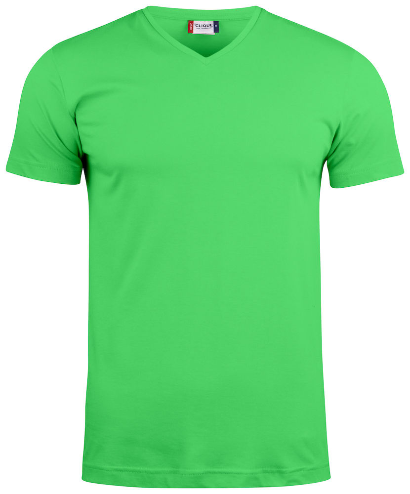 T-Shirt Basic T V-neck apple green