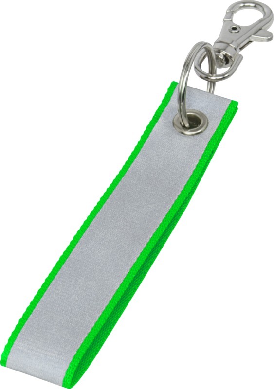 Reflekterande nyckelhängare Neongrön