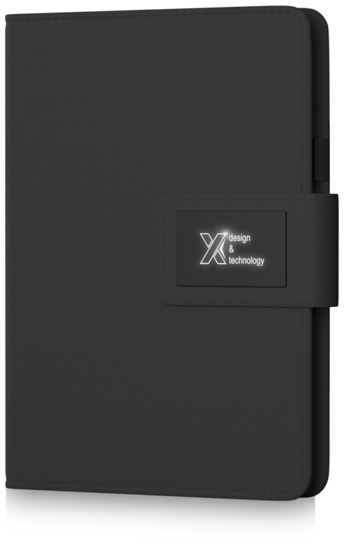  SCX light-up A5-anteckningsbok med powerbank
