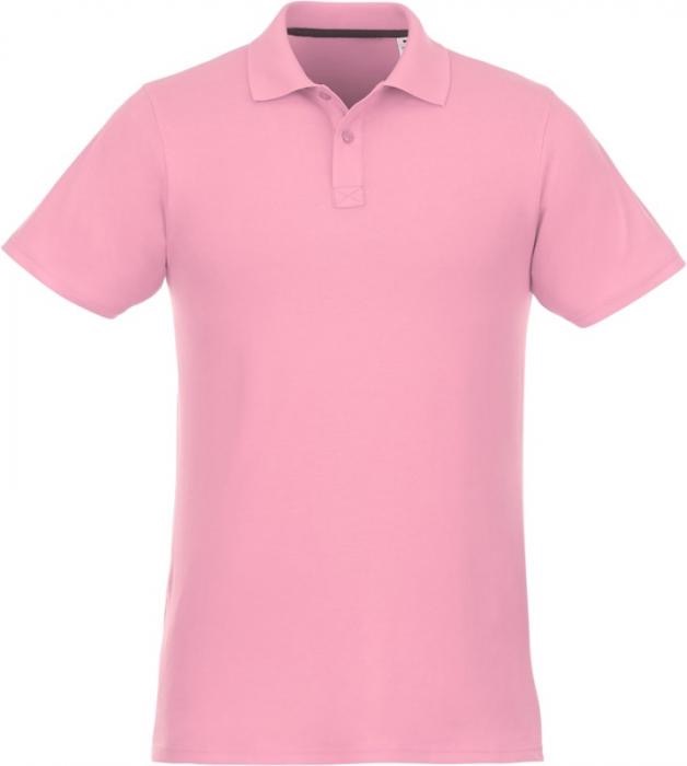 Helios kortärmad polo Herr Ljusrosa