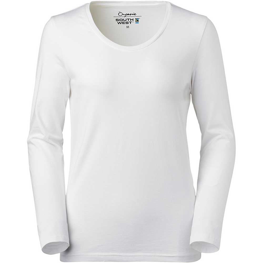 T-shirt Lily L/S Stretch Dam GOTS white