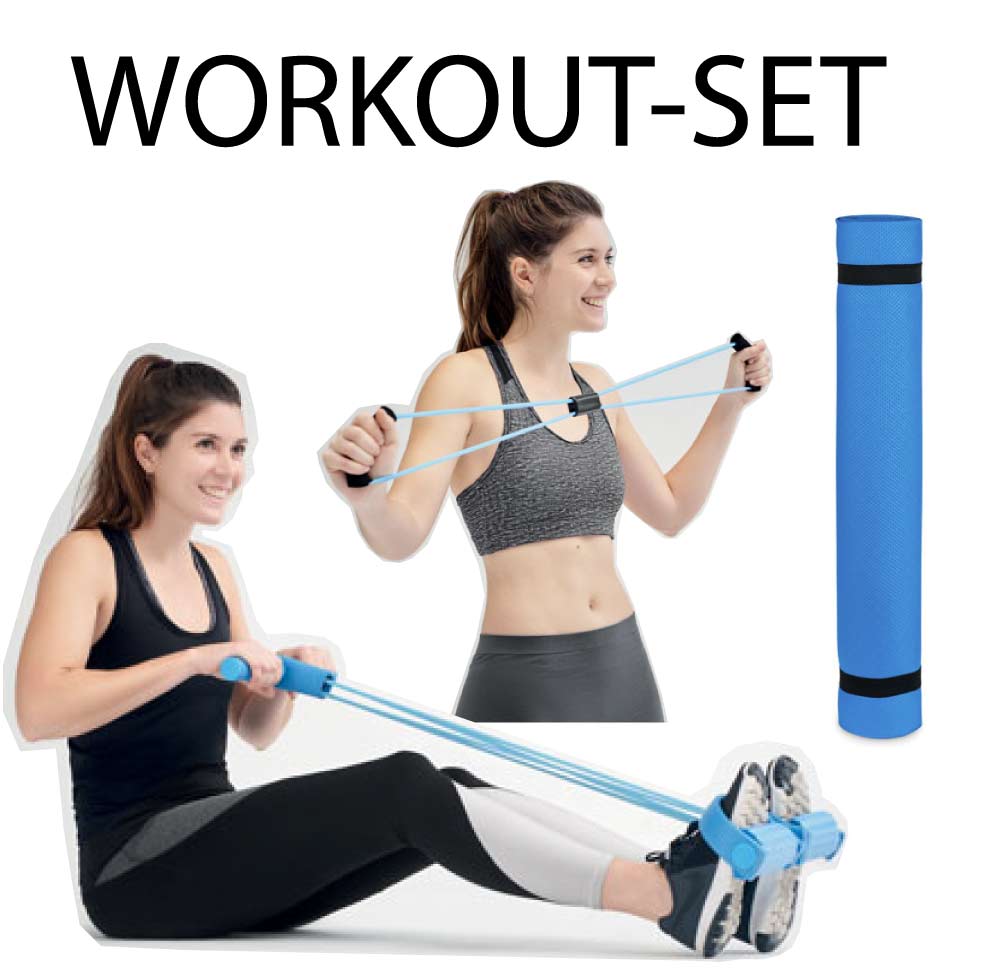 Workout-set blå