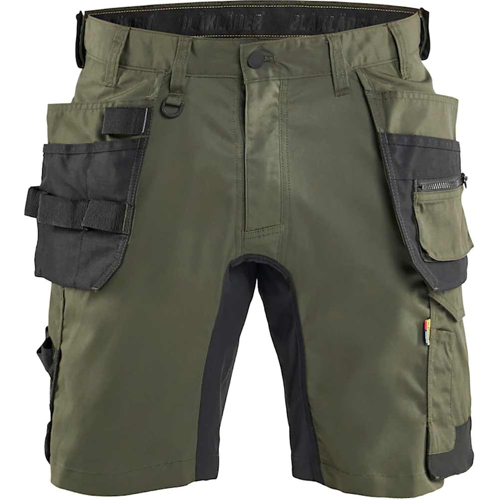 Hantverksshorts Stretch 1752 Skogsgrön/Svart