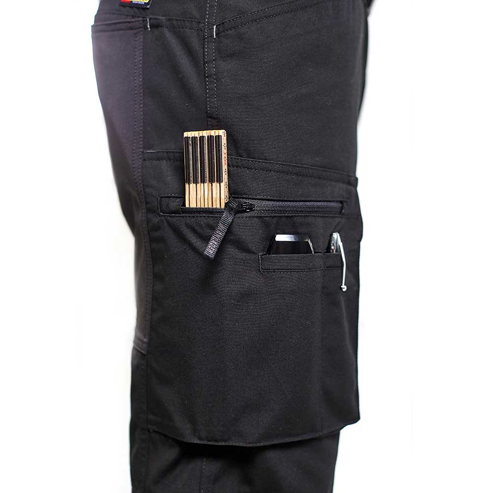 Service shorts with stretch panels Marinblå/Svart