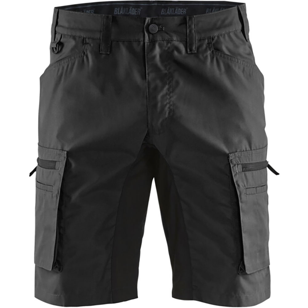 Service shorts with stretch panels Svart