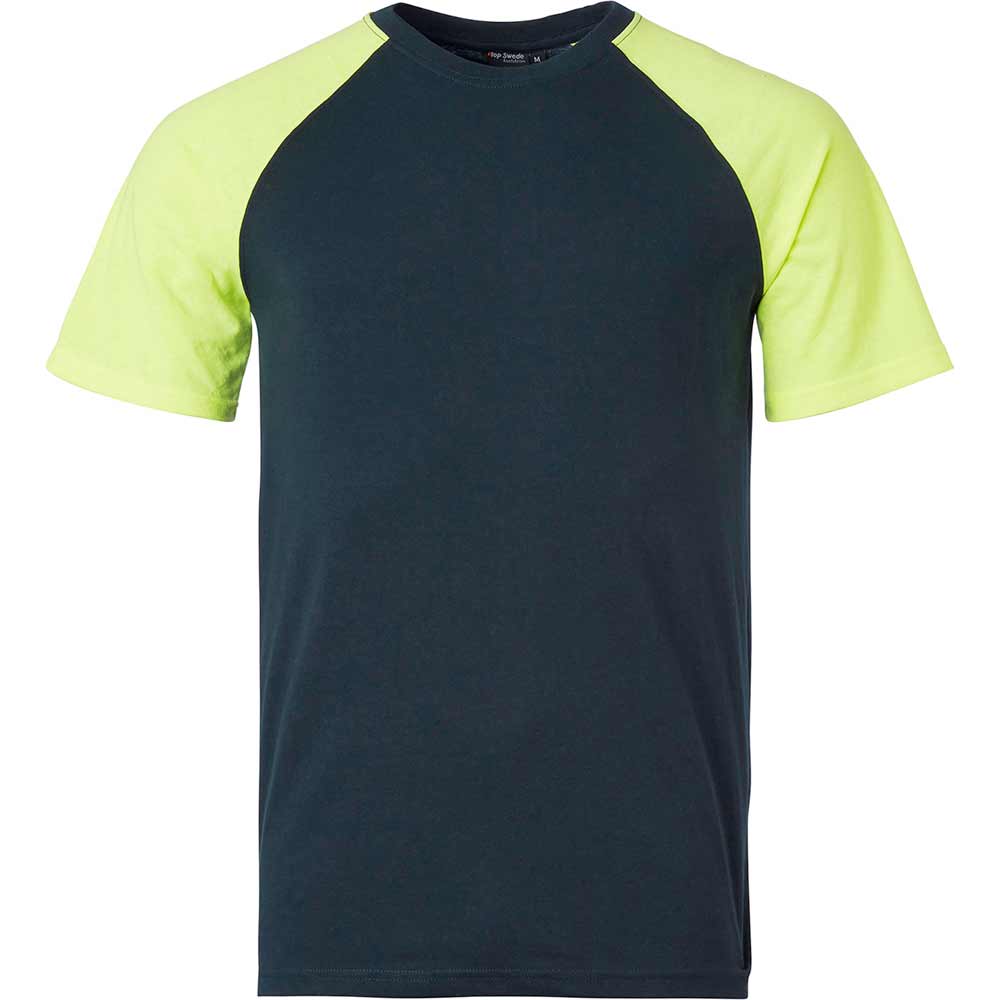 225 T-shirt Navy/fluorescent yellow