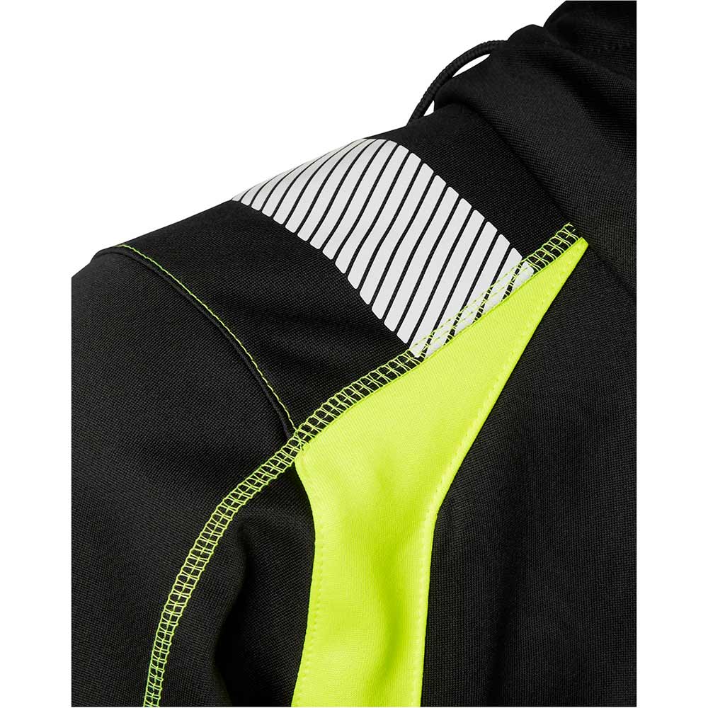 276 Sweat med hood och hel dragkedja Black/fluorescent yellow