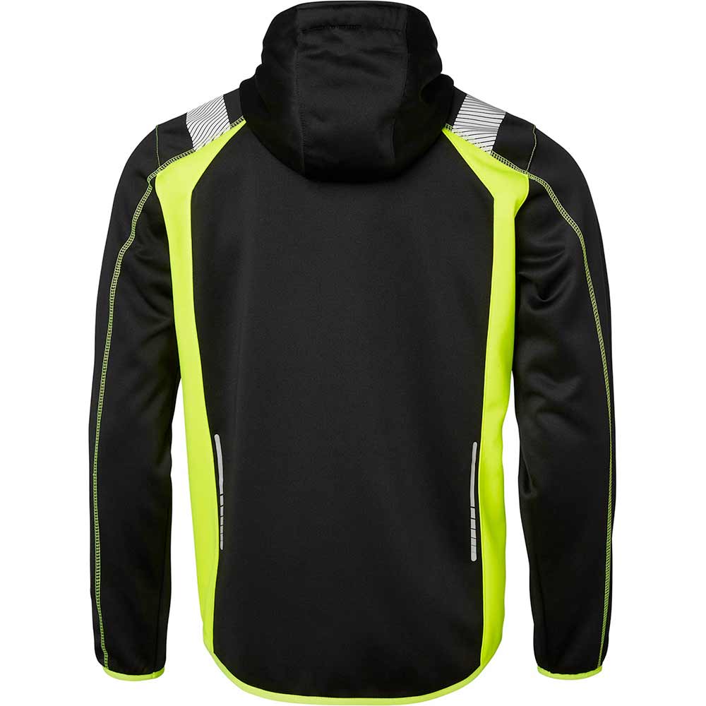 276 Sweat med hood och hel dragkedja Black/fluorescent yellow