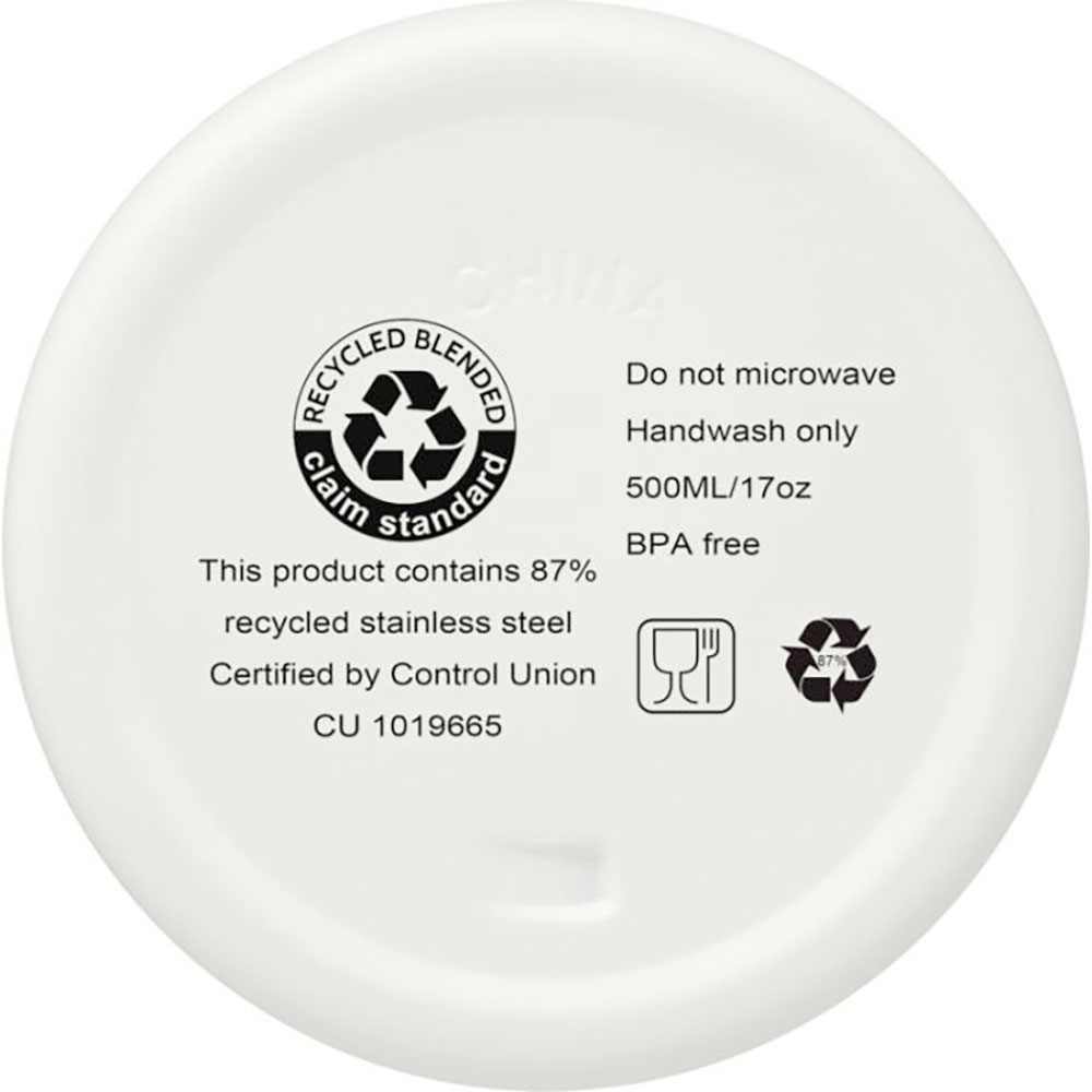 Vasa 500 ml RCS-certifierad flaska i återvunnet rostfritt stål, kopparvakuumisolerad   Blå
