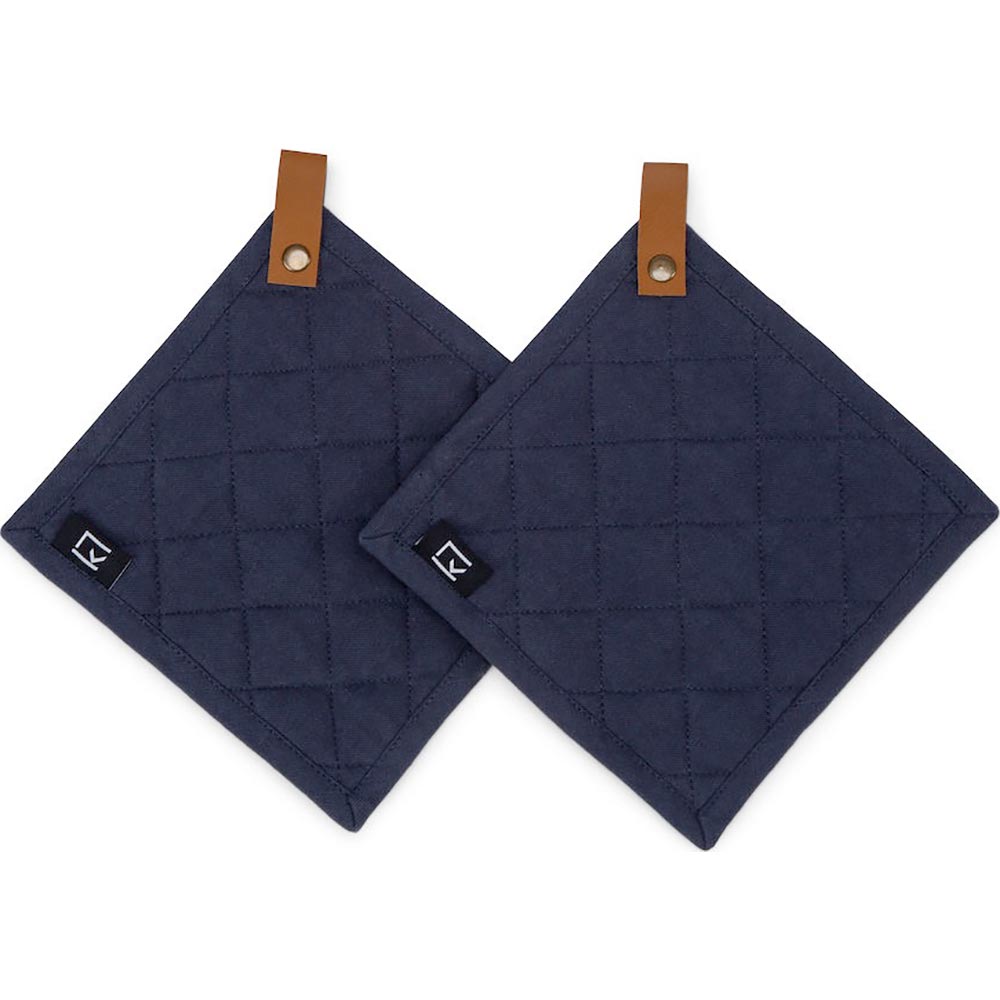  2-pack Grytlapp Kosta Linnewäfveri Marinblå