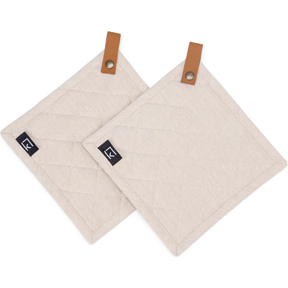  2-pack Grytlapp Kosta Linnewäfveri Sand