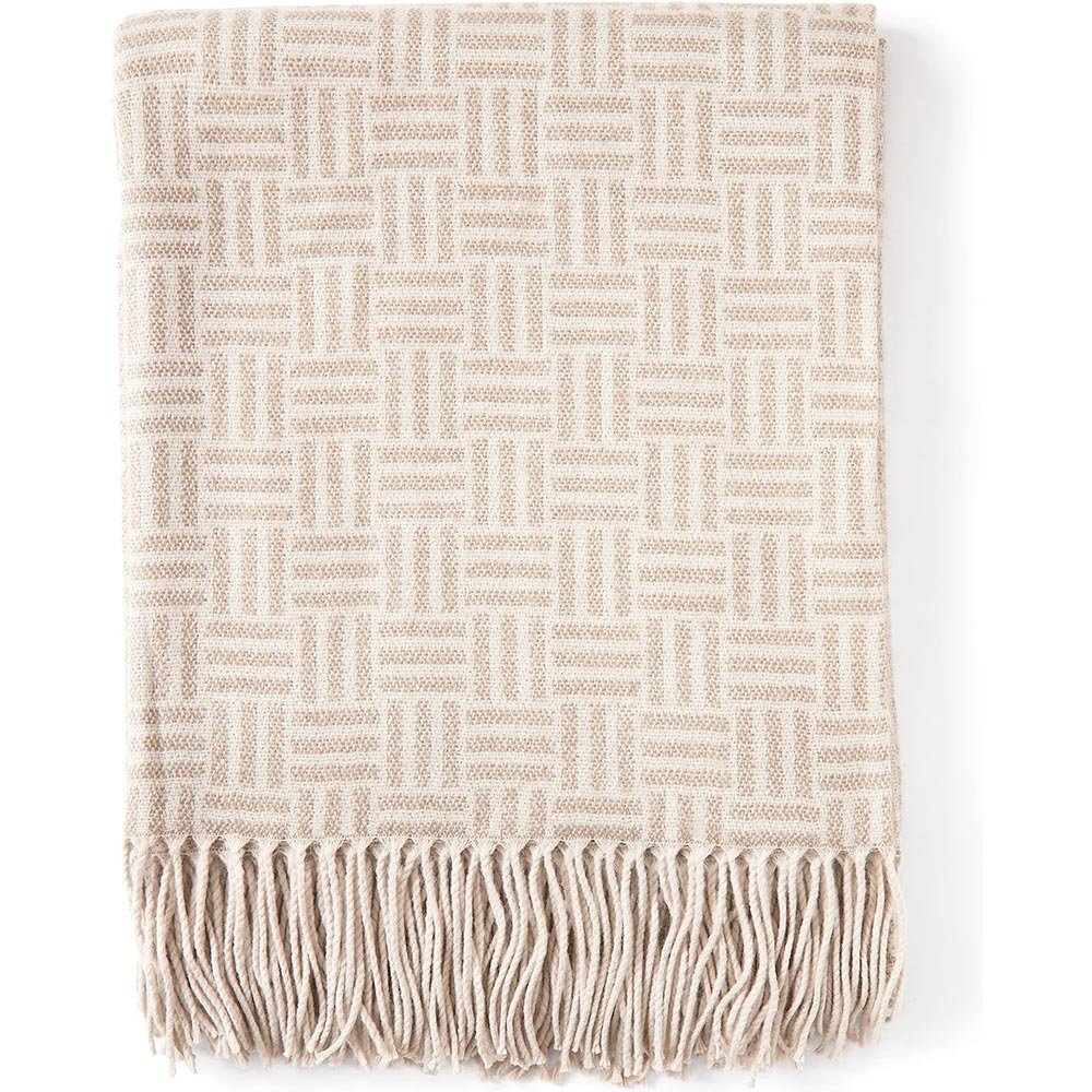 Lenox pläd Taupe