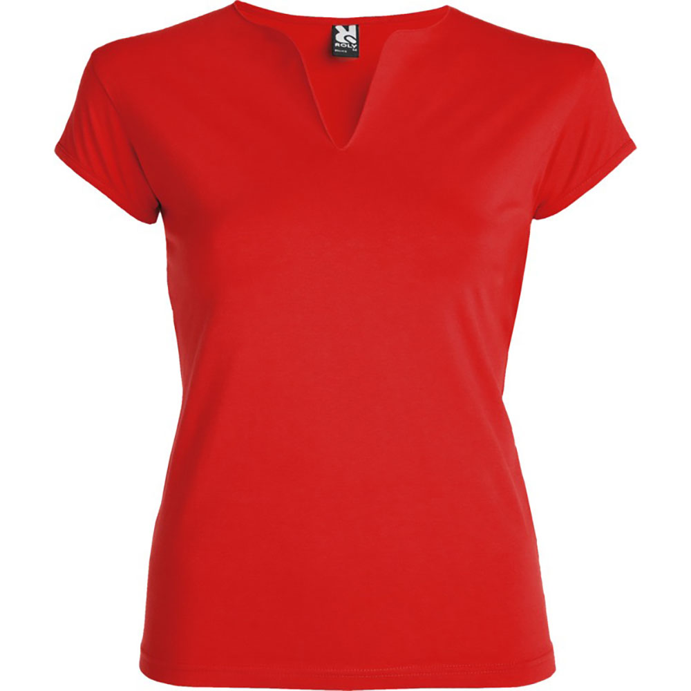 Belice v-ringad dam T-shirt Röd