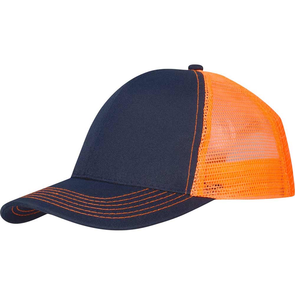 Baseballkeps med nät Marin/orange