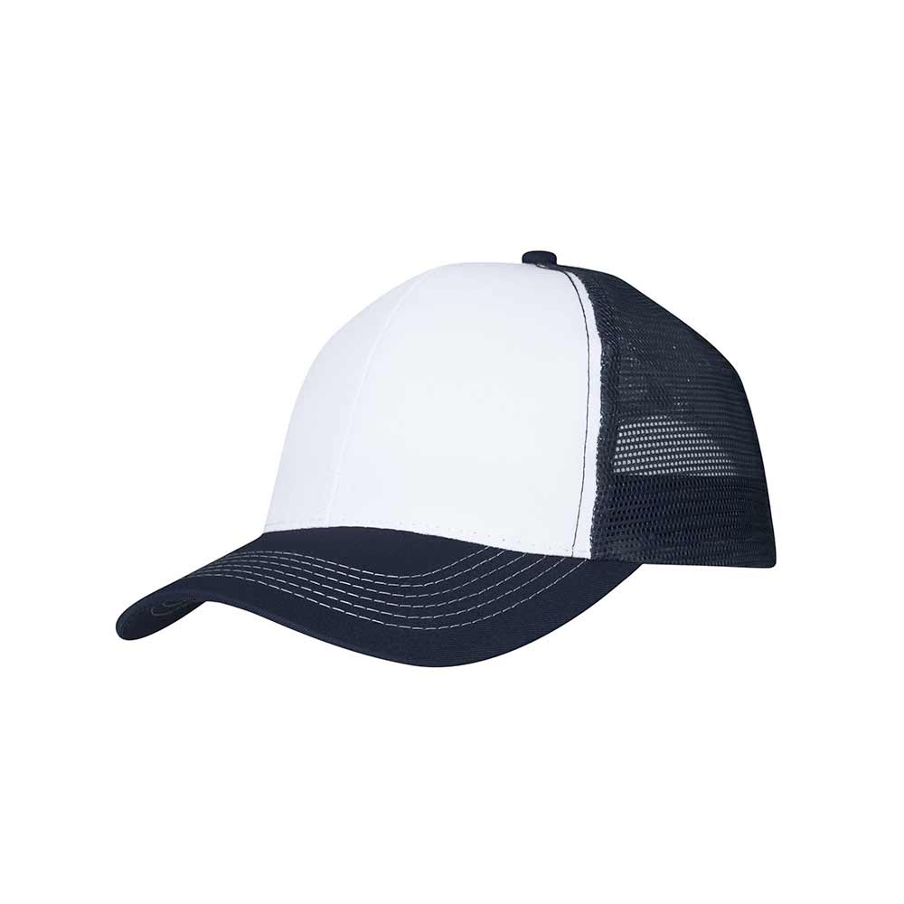 Baseballkeps med nät Vit/Marin