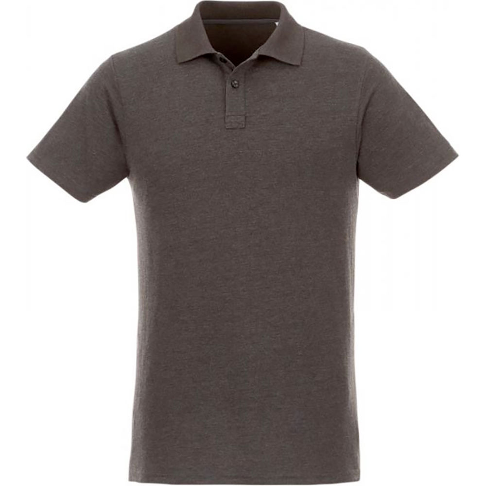 Helios kortärmad polo Herr Heather Charcoal