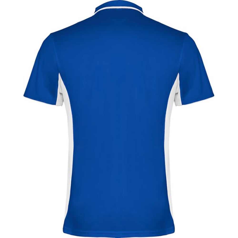 Montmelo kortärmad unisex sportpolo Kungsblå, Vit