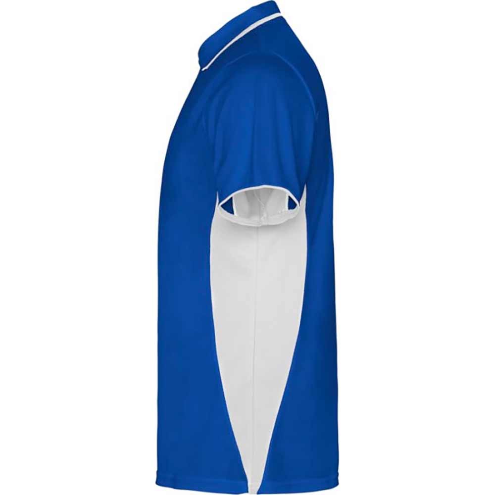 Montmelo kortärmad unisex sportpolo Kungsblå, Vit
