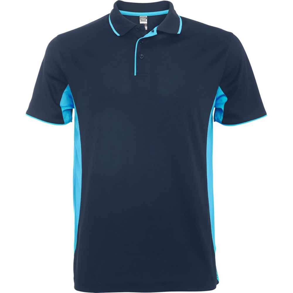 Montmelo kortärmad unisex sportpolo Navy Blue, Himmelsblå