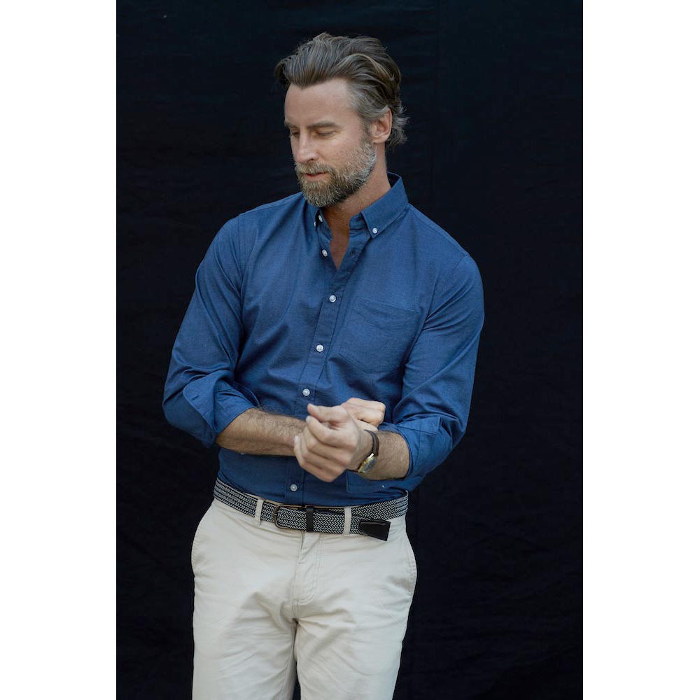 Hansville Shirt Men Blue Oxford
