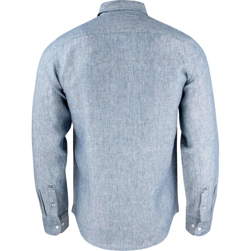 Summerland Linen Shirt Men Denim Melange