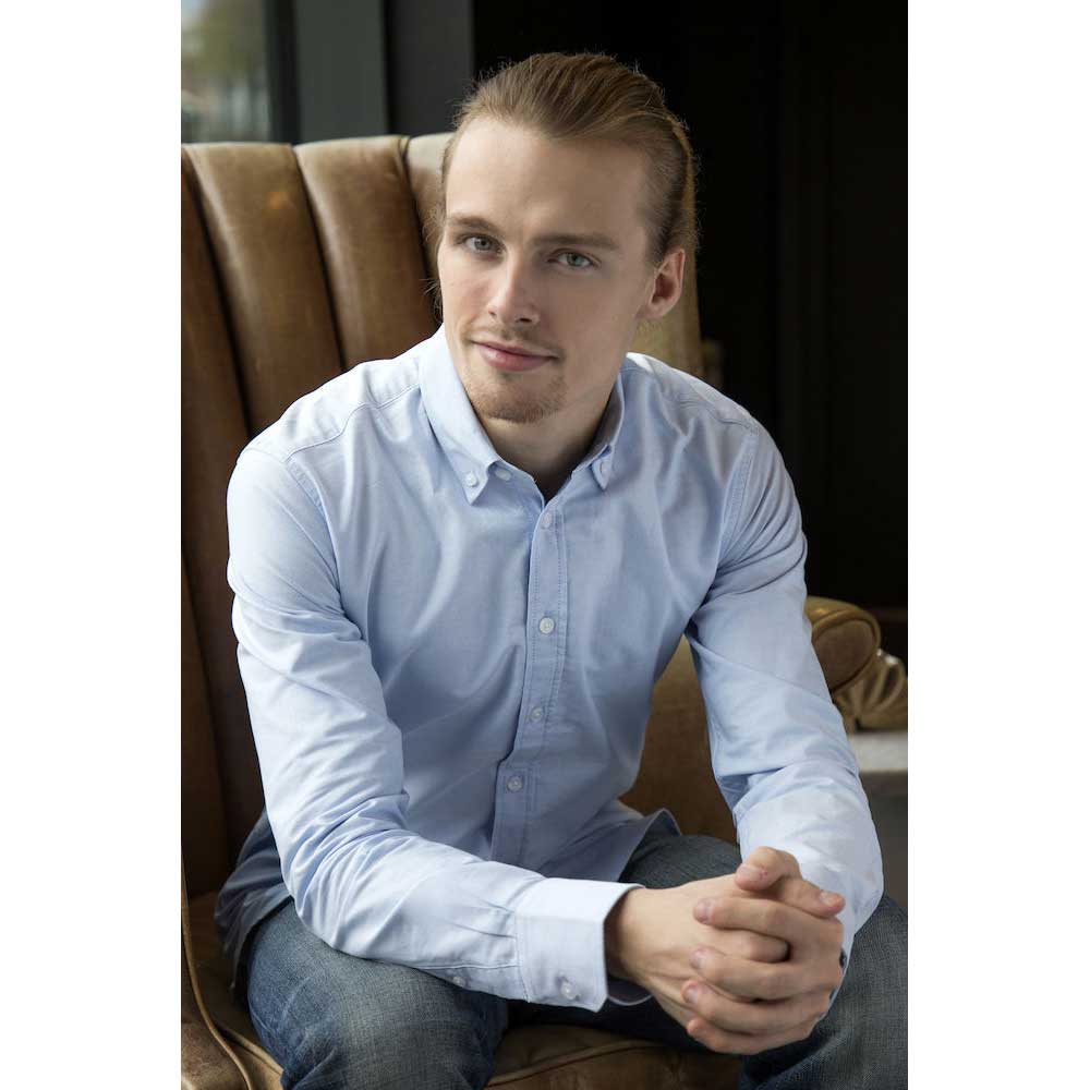 Oxford shirt l.sl Man ljusblå