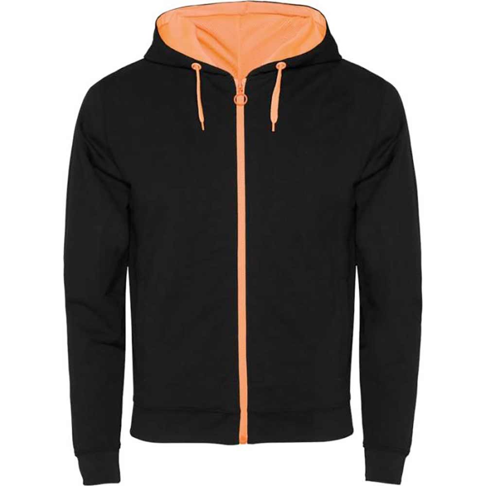 Fuji unisex sweatshirtjacka Svart, Fluor Orange