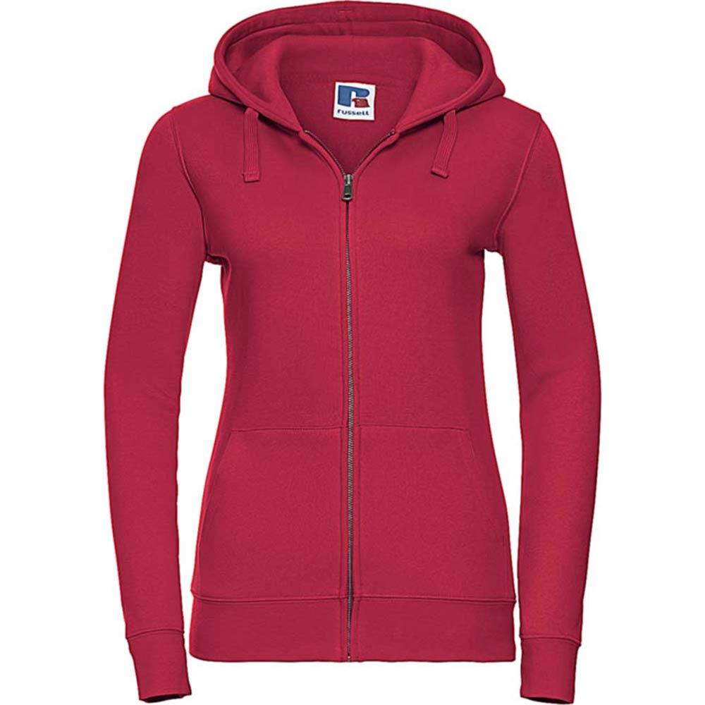 Russel Authentic Zipped Hood, dam Classic Red