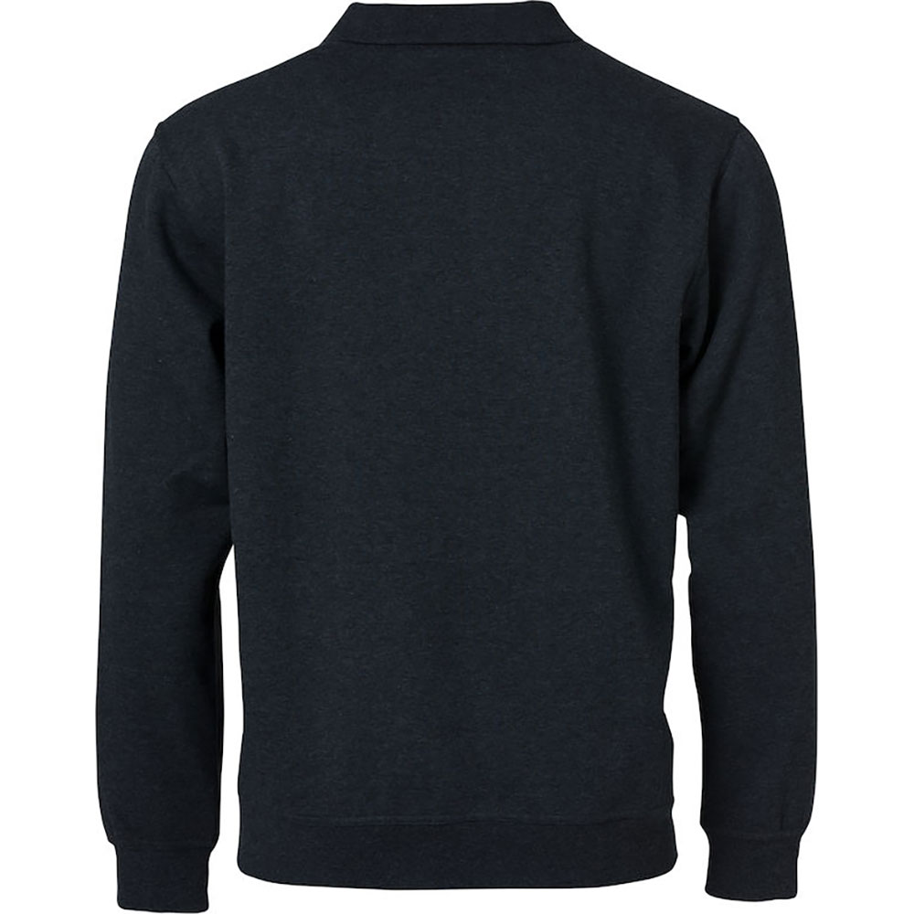 Basic Polo Sweater antracitmelerad