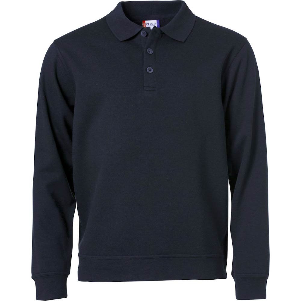 Basic Polo Sweater mörk marin