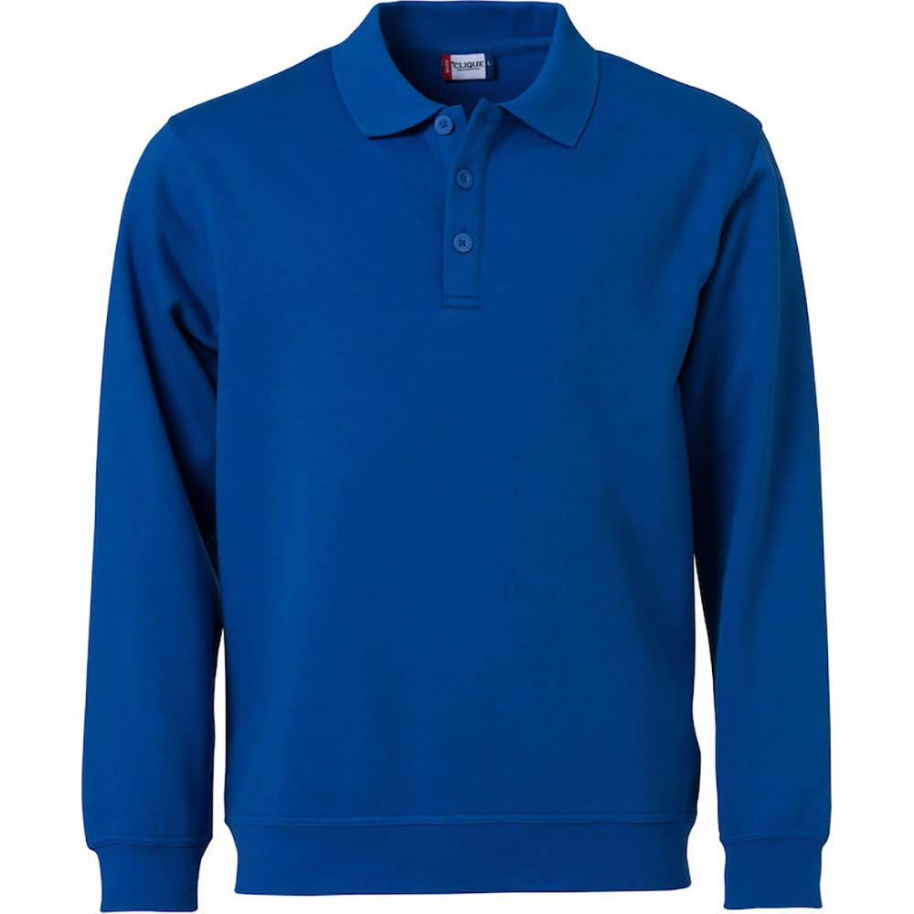 Basic Polo Sweater royalblå