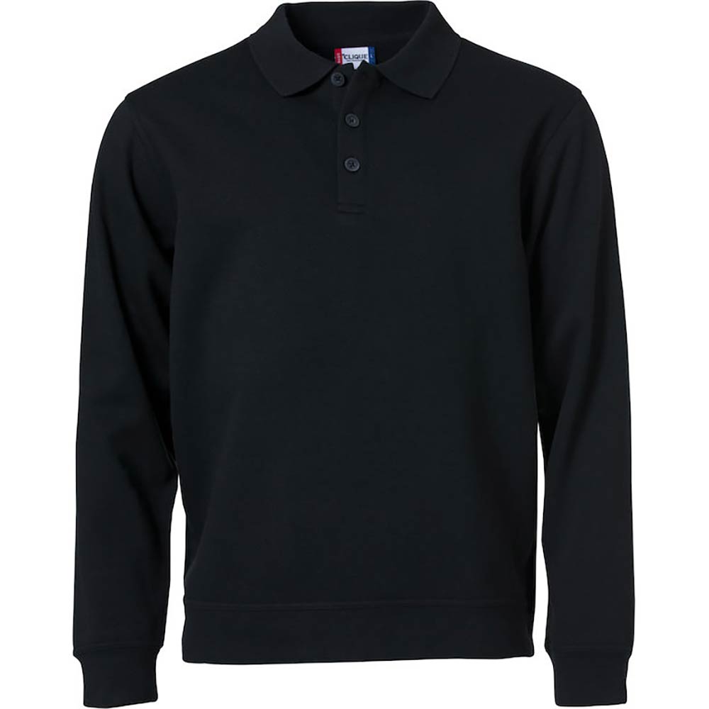 Basic Polo Sweater svart