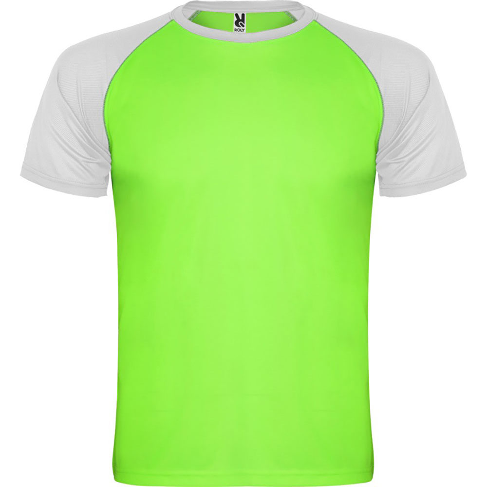 Indianapolis Sport T shirt Fluor Green, Vit