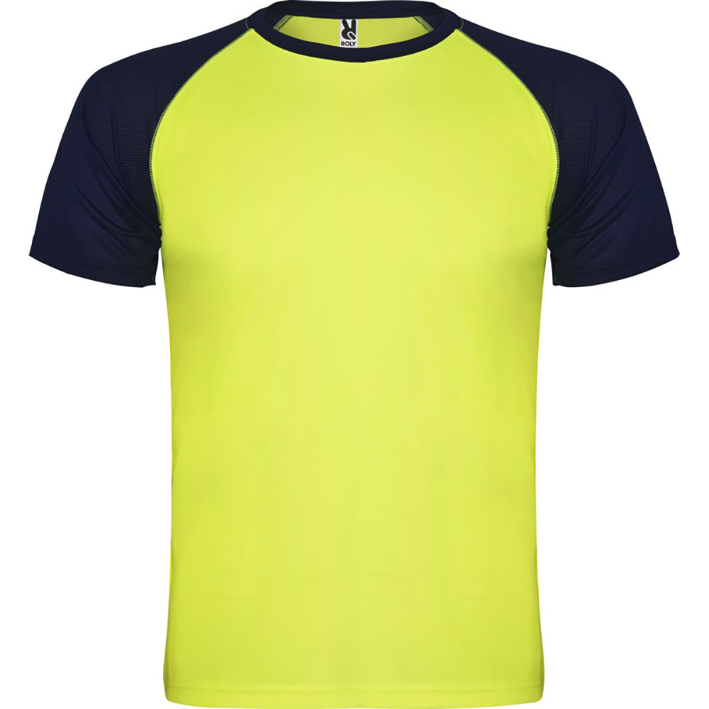 Indianapolis Sport T shirt Fluor Yellow, Navy Blue
