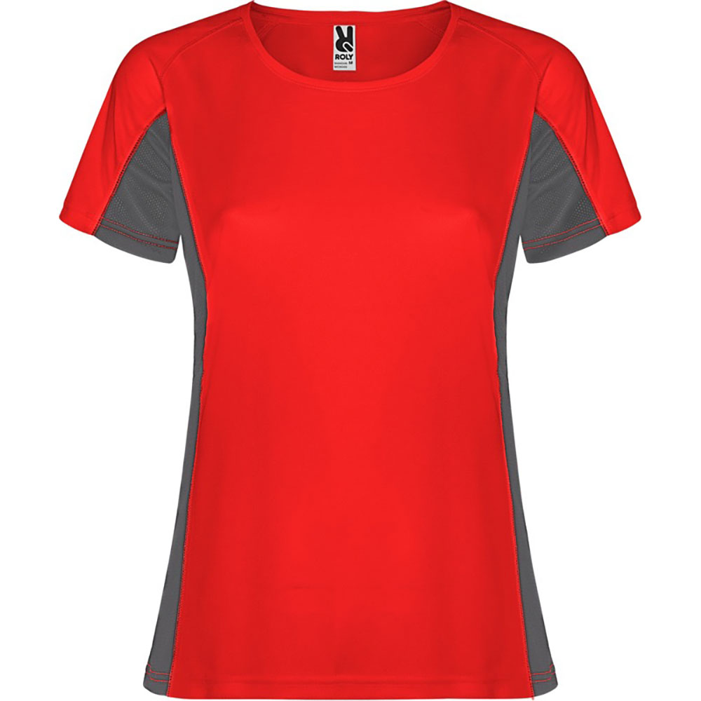 Shanghai T Shirt Sport dam Röd, Dark Lead