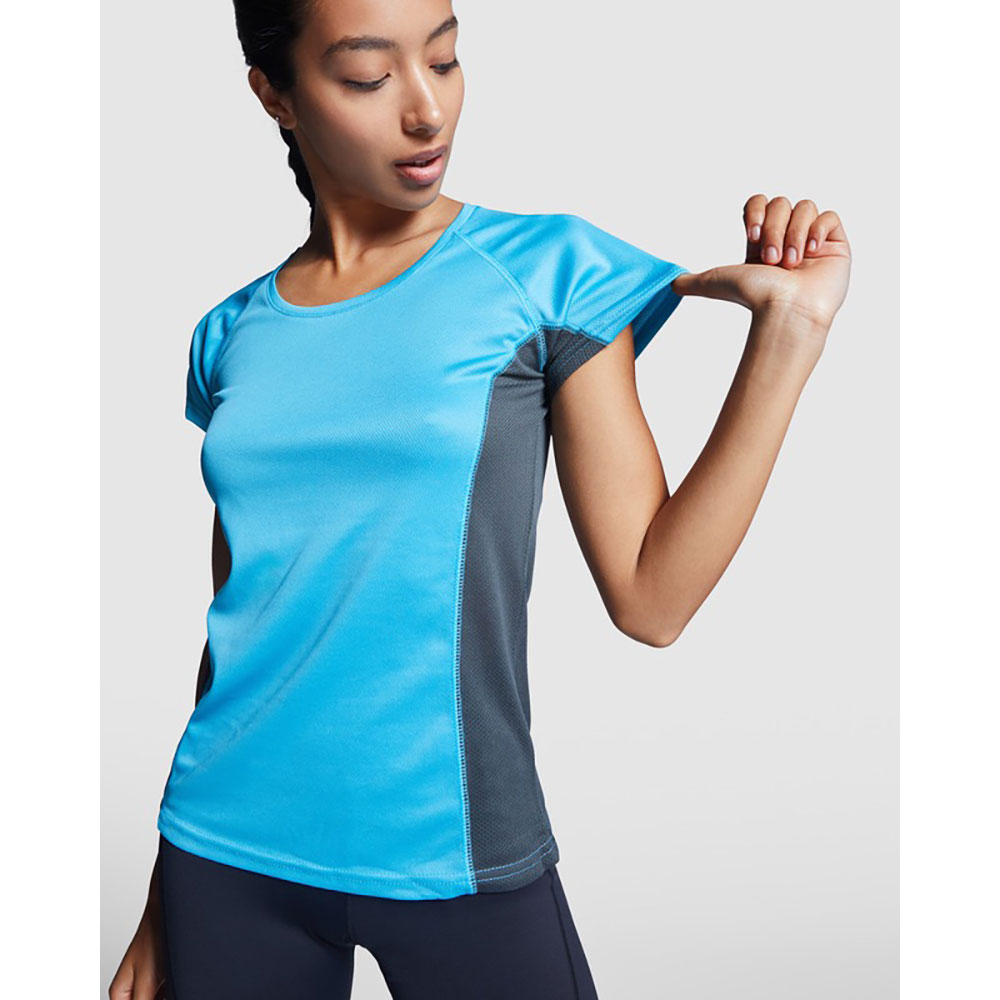 Shanghai T Shirt Sport dam Fluor Green, Svart