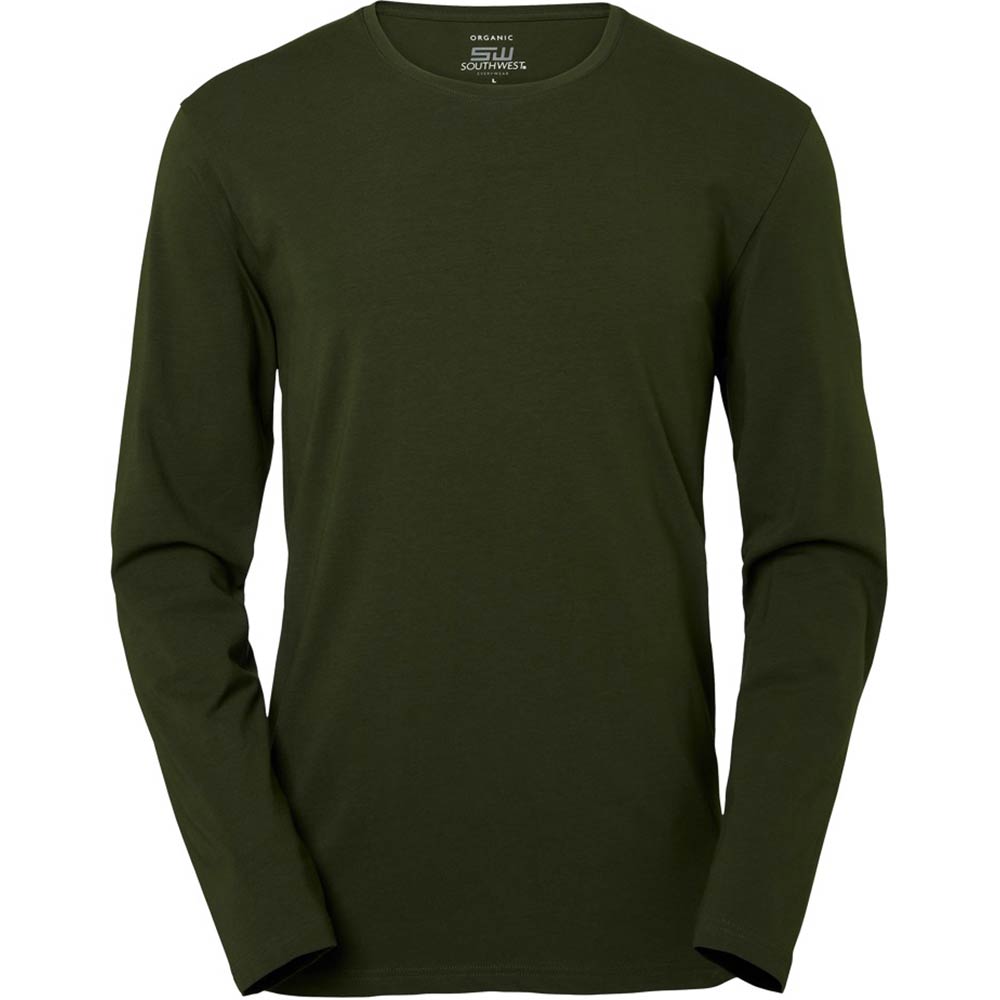T-shirt Leo L/S Stretch Herr GOTS dk oliv
