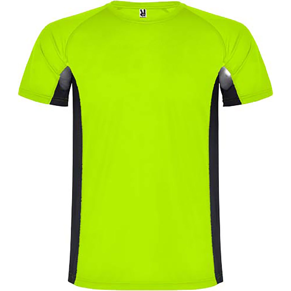 Shanghai T Shirt Sport herr Fluor Green, Svart
