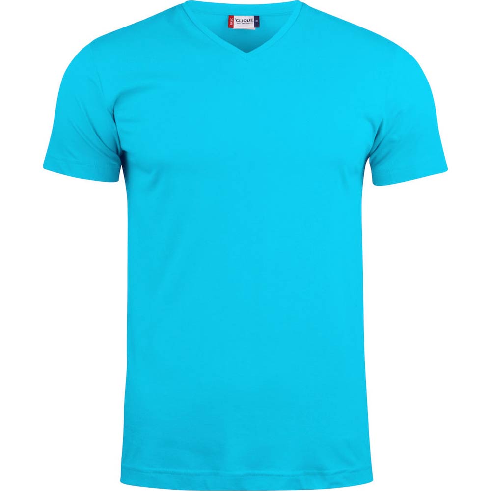 T-Shirt Basic T V-neck turkos